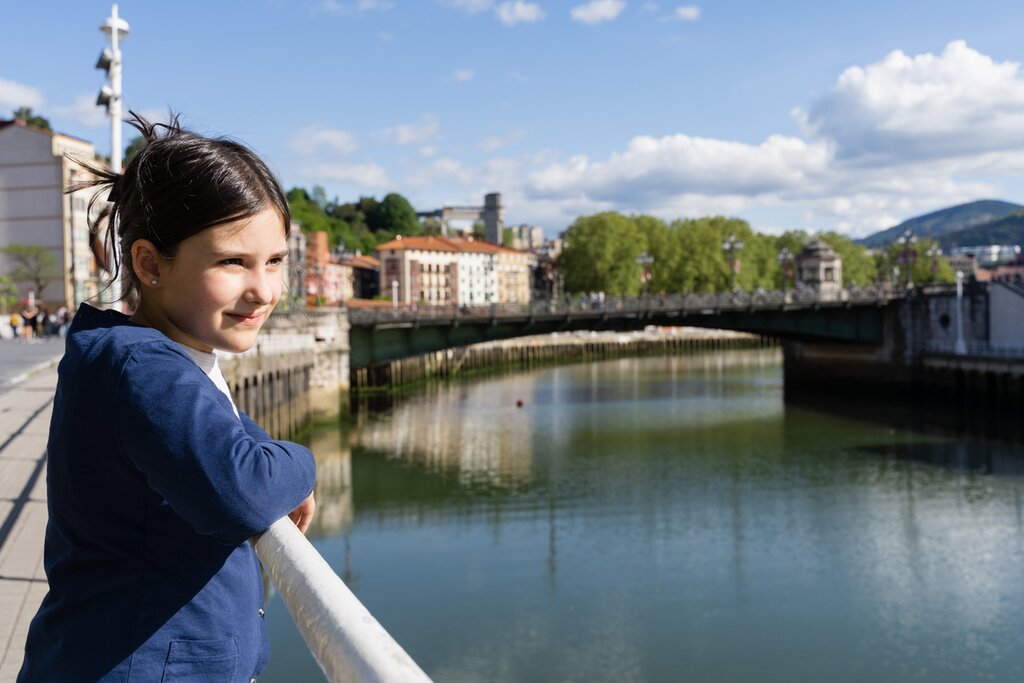 Bike along Bilbao's river