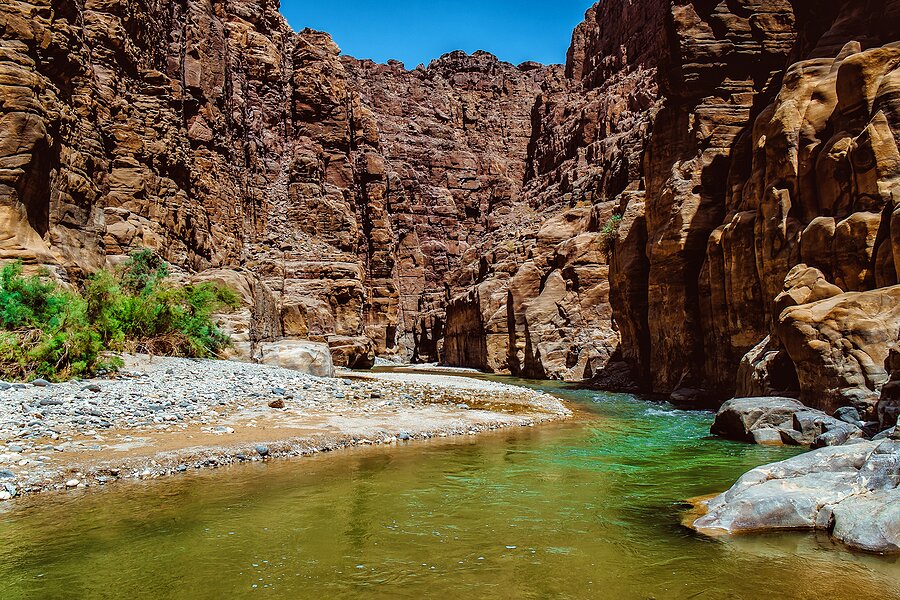 Go on a three-hour hike in the lush Mujib Nature Reserve
