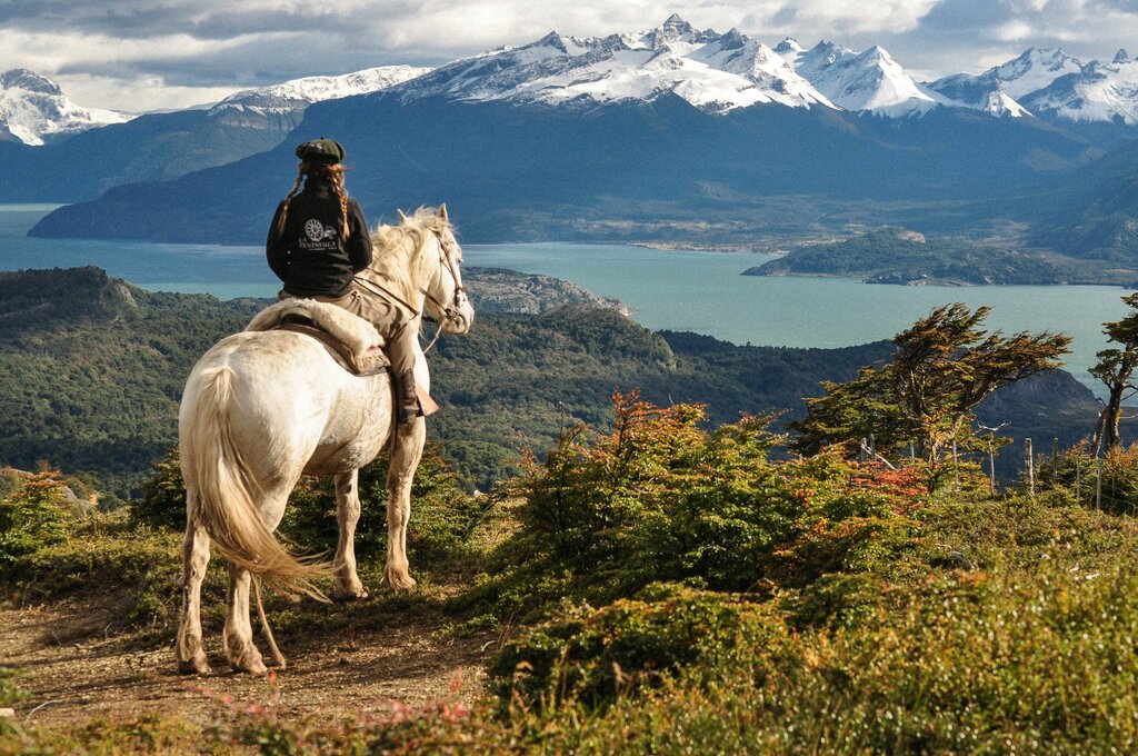 Ride horses at a ranch in Chilean Patagonia