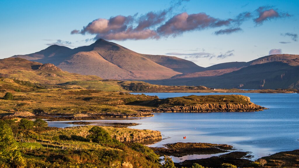 Looking over to Ben More with evening light on the Isle of Mull