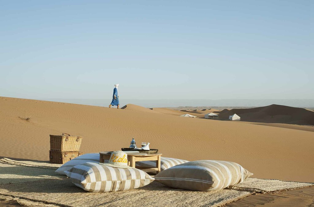 Settle into a luxury camp in the Agafay Desert