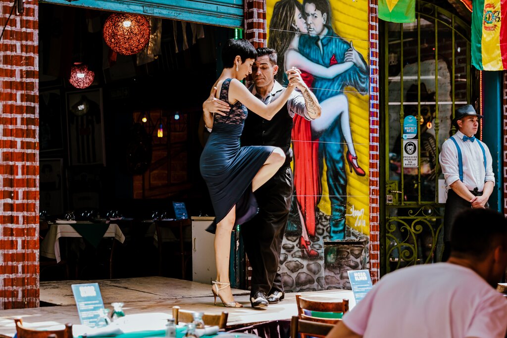 See the tango dancers in the Caminito neighborhood