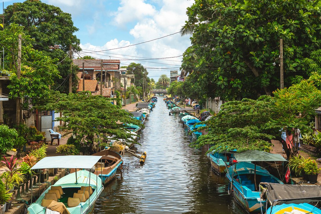 Hamilton Canal (or Dutch Canal), in Negombo, sri lanka, connecting Puttalam to Colombo