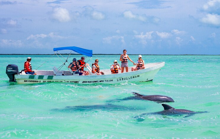 Floating in Sian Ka'an Reserve