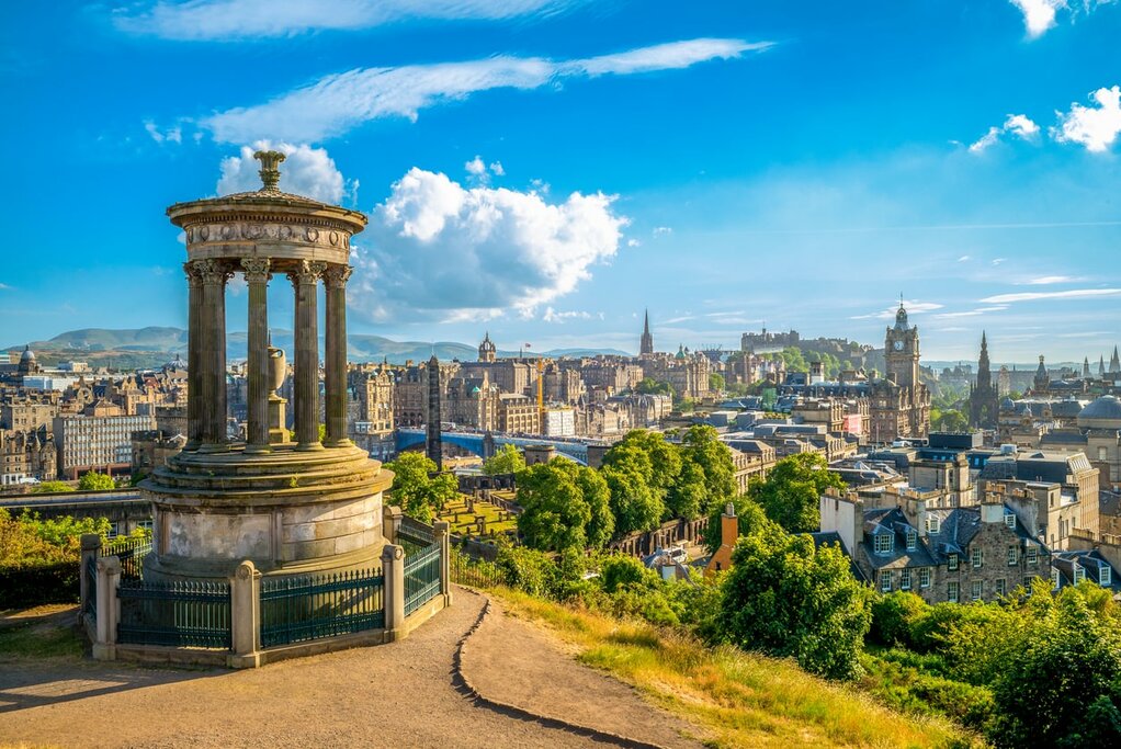 The view from Calton Hill in Edinburgh
