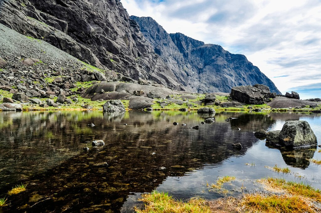 Mountain reflection in Coire Lagan