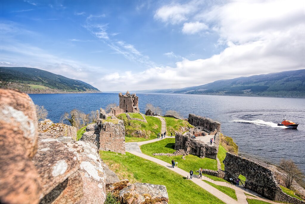 Castle Urquart overlooking Loch Ness.