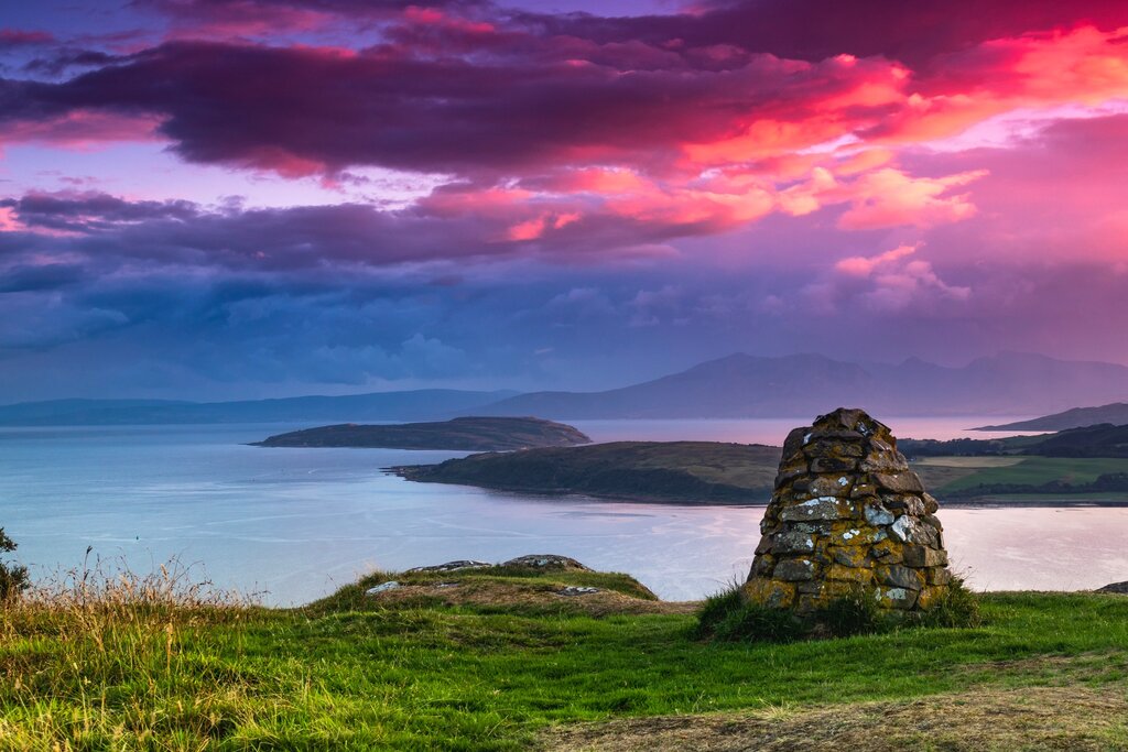 Sunset looking over Arran