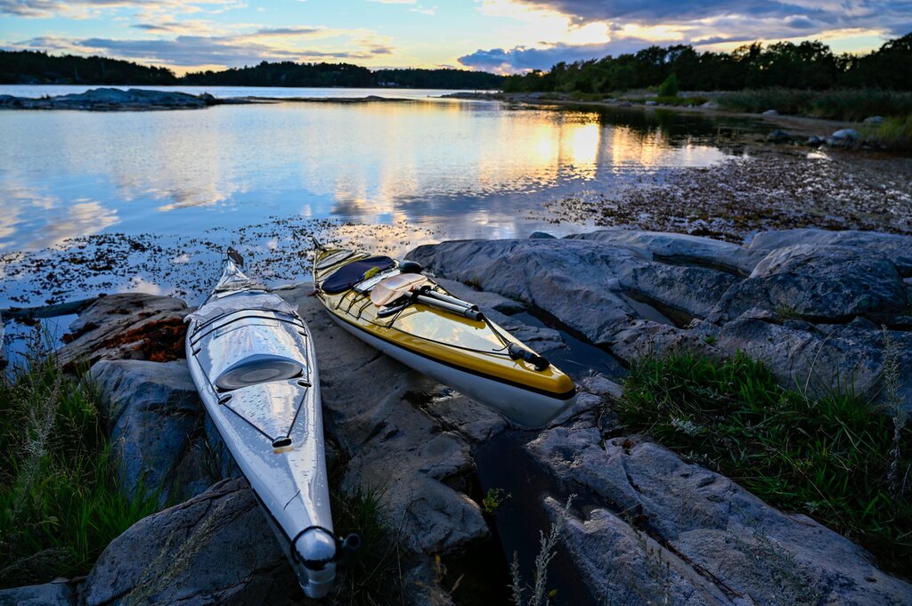 Kick the trip off with a sunset kayaking trip through the Stockholm archipelago