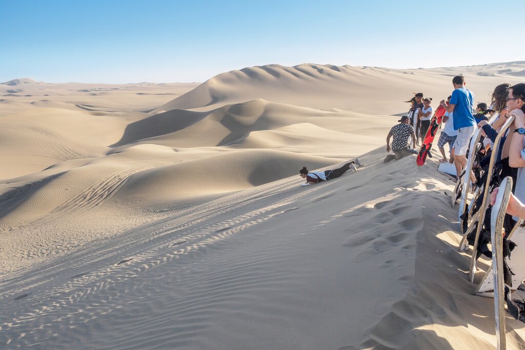 Sandboarding in Huacachina