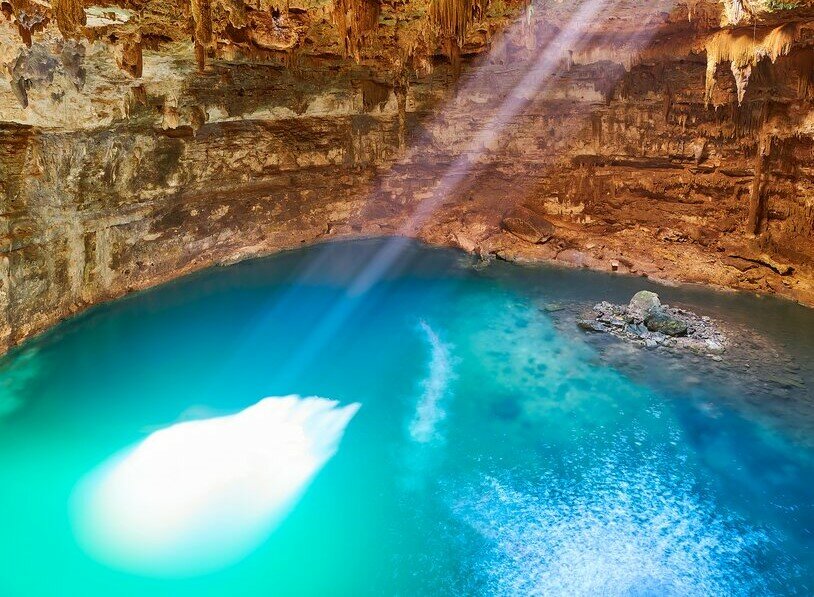 Enjoy discovering natural sinkholes around the Yucatán