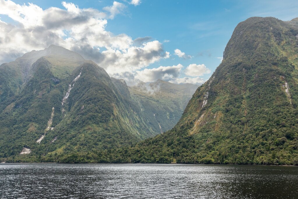 The magnificent landscape of rugged Doubtful Sound in Fiordland National Park