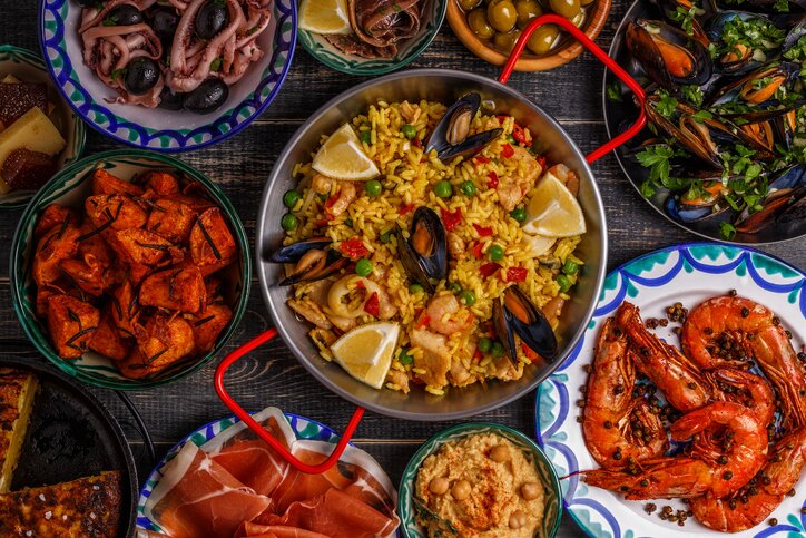 Start your Iberian adventure in Spain, where tapas and pintxos are on the menu