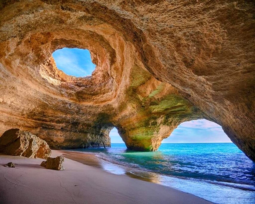 Kayak to the famous Benagil Caves along the Algarve coast