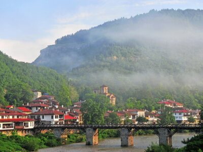 Scenic view of Veliko Tarnovo historical town in western Bulgaria