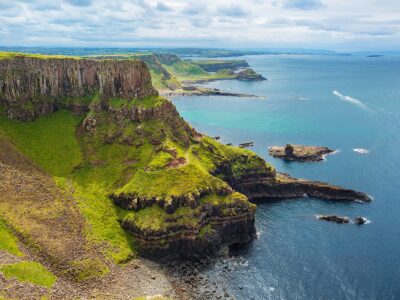view on Amphitheatre, Port Reostan Bay and Port Noffer Bay with
