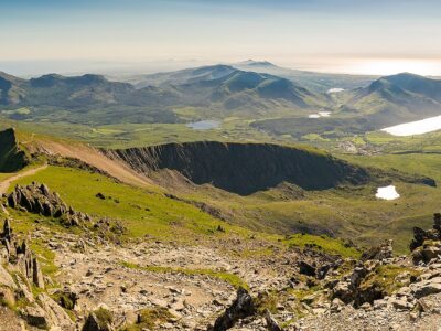 View From The Summit Of Mount Snowdon, Snowdonia, Gwynedd, Wales